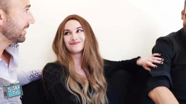 Katya - Katya is not impressed by two guys!