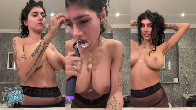 Mia Khalifa - Getting Ready For Bed After Club Night Fun