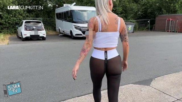 Lara Cumkitten - Bubble Butt Hobby Whore Fucked On The A57 New Quick Fuck Leggings Tested