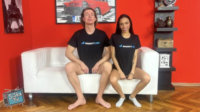 Violeta Grey - Hot brunette picked up for sex on dating app