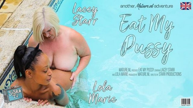 Lacey Starr, Lola Marie - Big breasted mature lesbian Lacey Starr and hot ebony Lola Marie eat each other