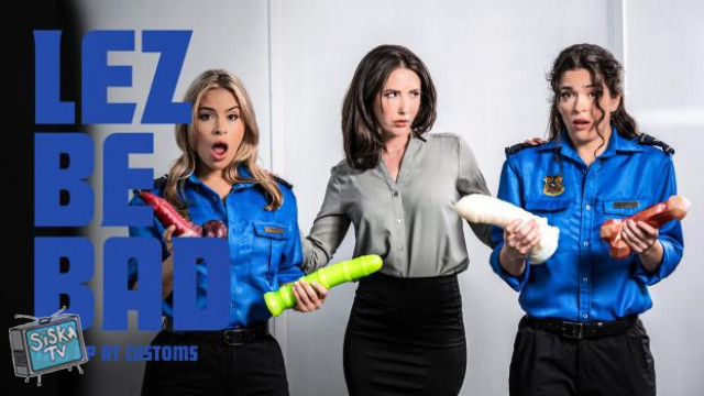 Casey Calvert, Victoria Voxxx, Nicole Aria - Tied Up At Customs - LezBeBad