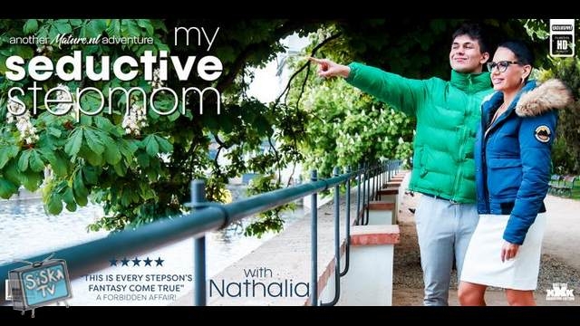 Nathalia - Fucking my bloody hot seductive Czech Stepmom Nathalia on my fathers couch and she loves it