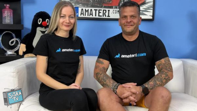 April Hugs - Hot blonde milf is a little nervous