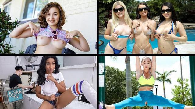 Alessia Luna, Alex Coal, Stella Rae, Bethany Benz - Public Flashing